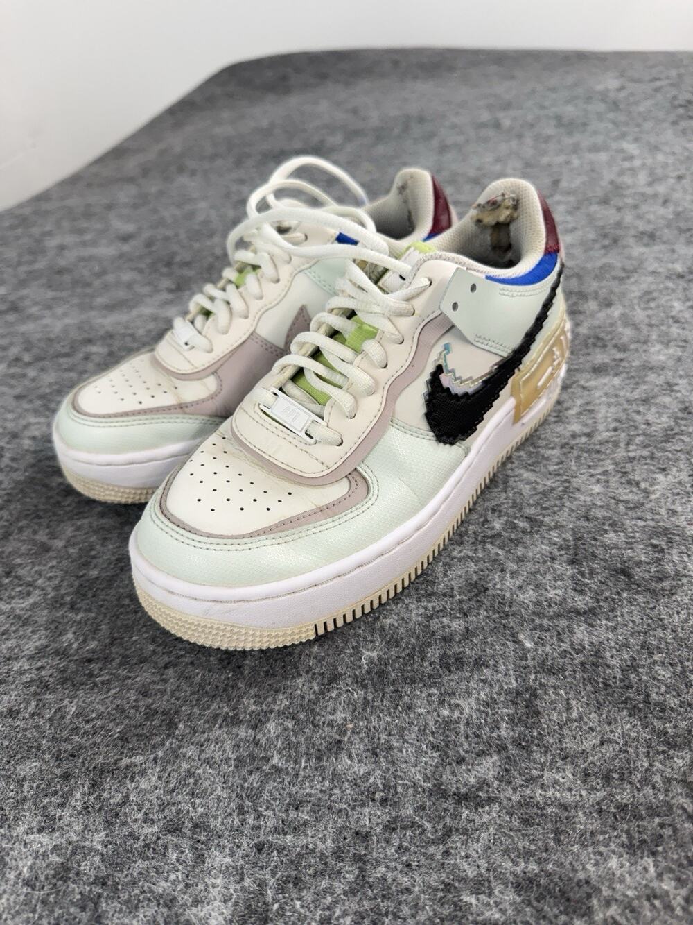 Nike Women Air Force 1 Shadow Sneakers 6.5 Barely Green Shoes CV8480-300 N208